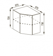 Шафка верхня В57x57 (h-720) ДСП кухня Марго Світ Меблів