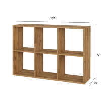 Стелаж Кубіка 1 дуб аппалачі Світ Меблів