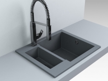 Кухонна мийка Arizona сіра Fancy Marble