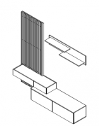Стінка Ребека дуб артізан / чорний Gerbor