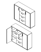 Комод KOM2D4S Прайм Gerbor