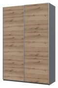 Шафа-купе G-Caiser 160 графіт / дуб евок 2 ДСП / 3 частини Doros
