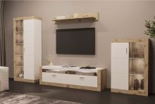 Вітрина висока 2Д Палермо біла Сокме