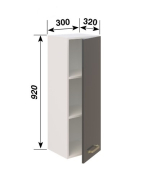Шафка верхня В30 L/R LED (h-920) кухня Ліона Світ Меблів