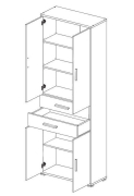 Пенал закрытый REG 4D2S/220 Офис Лайн Gerbor