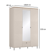 Шафа з дзеркалом 3D1S Evo Mebel Bos
