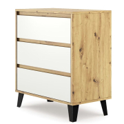 Комод 3S/70 Borg дуб артізан / білий Mebel Bos