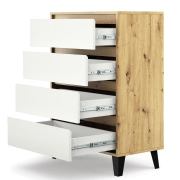Комод 4S/70 Borg дуб артізан / білий Mebel Bos
