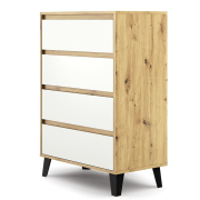 Комод 4S/70 Borg дуб артізан / білий Mebel Bos