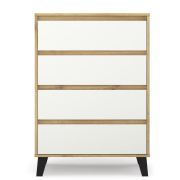 Комод 4S/70 Borg дуб артізан / білий Mebel Bos