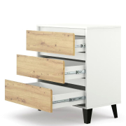 Комод 3S/70 Borg білий / дуб артізан Mebel Bos