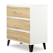 Комод 3S/70 Borg білий / дуб артізан Mebel Bos