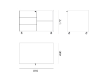 Тумба мобільна WS-3S Work Space попелястий Loft Design