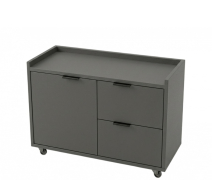 Тумба мобільна WS-2S-1D Work Space антрацит Loft Design