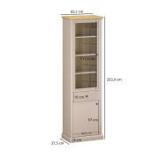 Вітрина висока 1D1W1S L Idello Mebel Bos