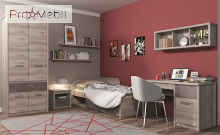 Кровать с подъемным механизмом и полками 160 Jazz Mebel Bos
