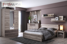 Кровать с подъемным механизмом и полками 160 Jazz Mebel Bos