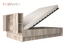 Кровать с подъемным механизмом и полками 160 Jazz Mebel Bos