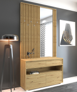 Вішалка настінна з дзеркалом і шухлядами Делі дуб артізан Gerbor