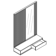 Вішалка настінна з дзеркалом і шухлядами Делі дуб артізан Gerbor