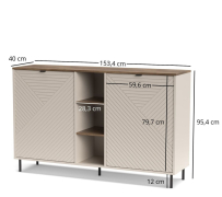 Комод з полицями 2D Evo Mebel Bos