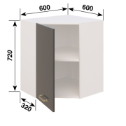 Шафка верхня В60x60 L/R (h-720) кухня Ліона Світ Меблів