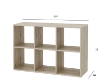 Стелаж Кубіка 1 дуб білий Світ Меблів