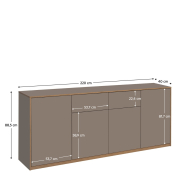 Комод 4D2S Complex cubanit grey Mebel Bos