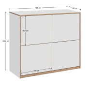 Комод 4D Complex white Mebel Bos