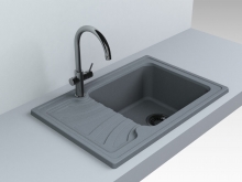 Кухонна мийка Filadelfia сіра Fancy Marble
