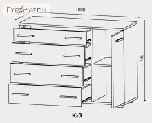 Комод К-3 Еверест