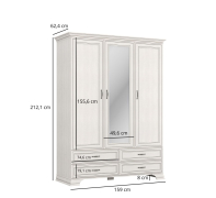 Шафа 3D4S Tiffany II Mebel Bos