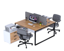 Письменный стол двойной угловой Open Office ND2T-3S-160 белый Loft Design