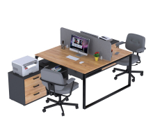 Письменный стол двойной угловой Open Office ND2T-3S-160 антрацит Loft Design