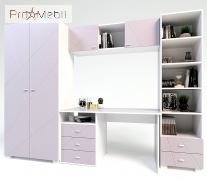 Детская стенка X-Скаут 1 розовая Санти