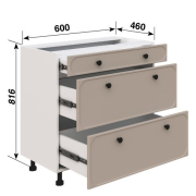 Тумба нижня Н60 3Ш (1+2) Favorit кухня Сью Світ Меблів