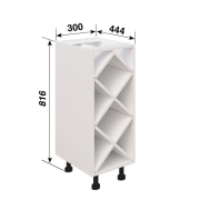 Тумба нижня Н30 під пляшки кухня Сью Світ Меблів