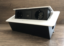 Настільна розетка 2R+USB+Type-C біла Loft Design
