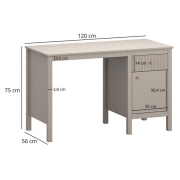 Стол письменный 1D1S/120 Kleo Mebel Bos
