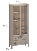 Витрина 2W2S Kleo Mebel Bos