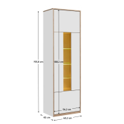 Вітрина висока 1W Complex white Mebel Bos
