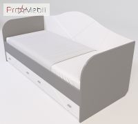 Кровать Х-10 X-Скаут белый матовый/серый матовый Санти