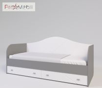 Кровать Х-10 X-Скаут белый матовый/серый матовый Санти