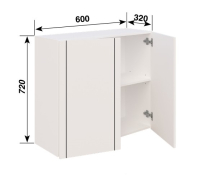 Шафка верхня В60 (h-720) кухня Смужка Світ Меблів