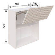 Шафка верхня В60Б Free Fold LED (h-720) кухня Смужка Світ Меблів