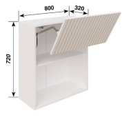 Шафка верхня В80Б Free Fold LED (h-720) кухня Смужка Світ Меблів