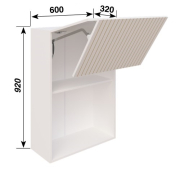 Шафка верхня В60Б Free Fold LED (h-920) кухня Смужка Світ Меблів