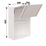 Шафка верхня В80Б Free Fold LED (h-920) кухня Смужка Світ Меблів