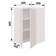 Шафка верхня В60x60 прямий кут (h-920) кухня Смужка Світ Меблів