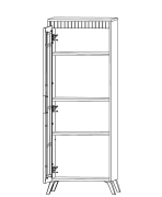 Вітрина REG1W Лаундж зелений димчастий ВМК (БРВ)